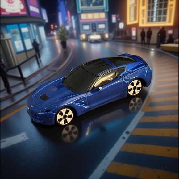2014 Corvette Stingray Maisto Blue Fresh Metal Speed & Sport Diecast Car - Picture 1 of 7
